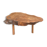 Table basse primitive en orme
