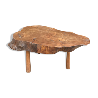 Primitive elm coffee table
