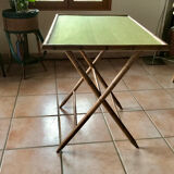 Rattan side table, 1900, Napoleon III style,