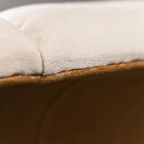 2 seater sofa in brown linen 70