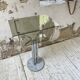 80s glass and marble console