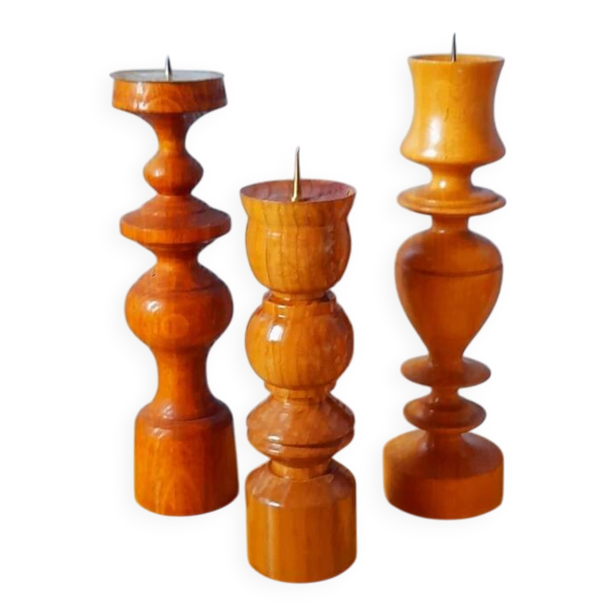 Bougeoirs scandinaves en bois