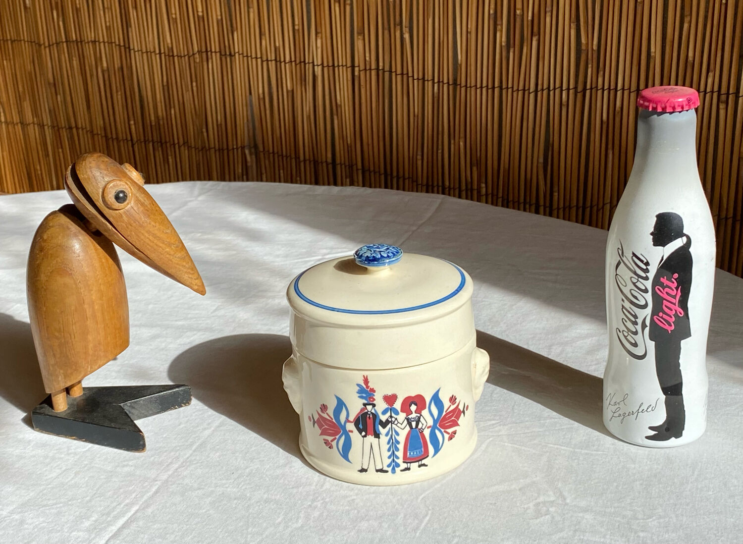 Pot ceramic bomb box Sarreguemines model Ribeauville vintage 60/70s