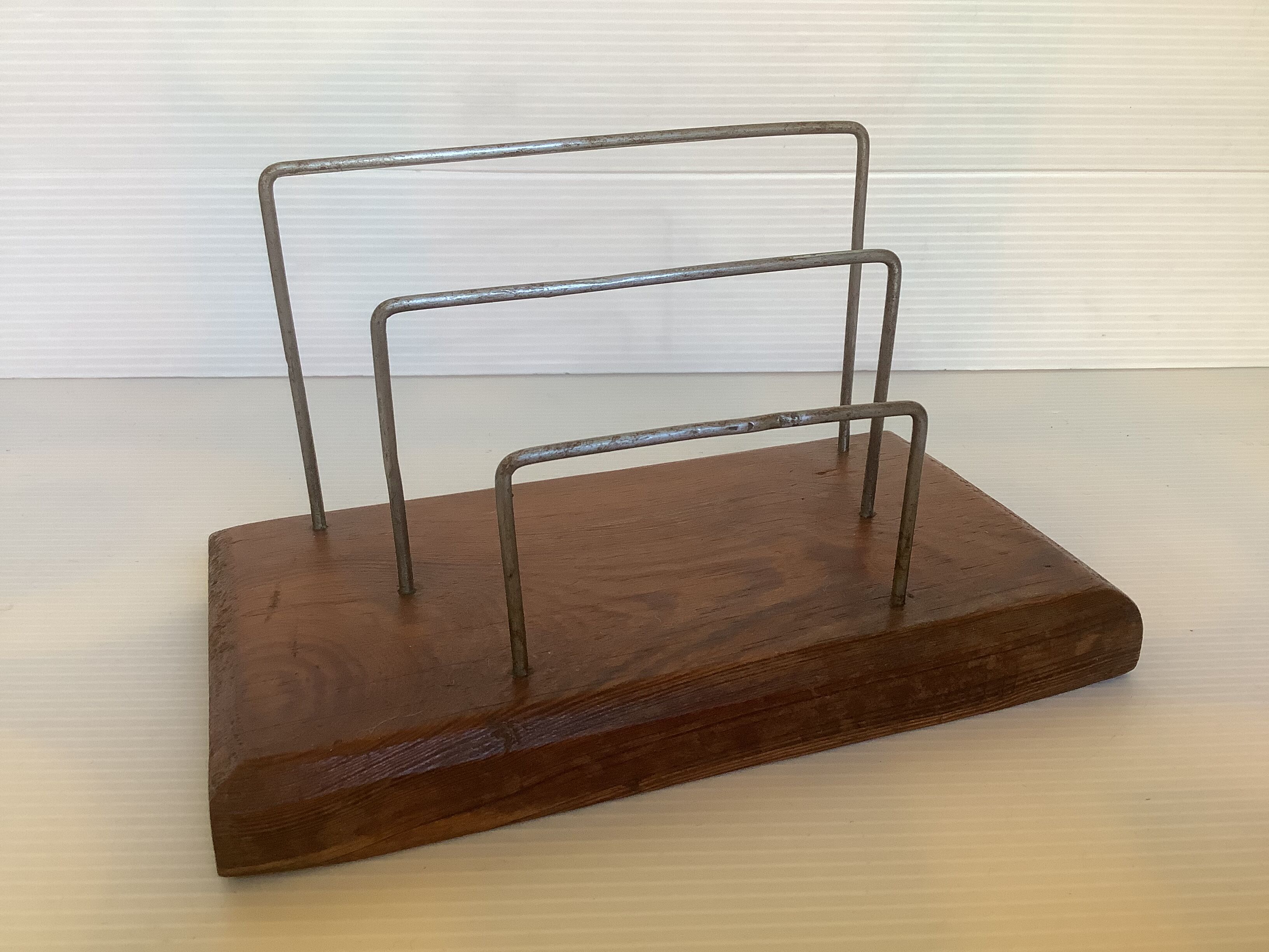 Old mail rack wood metal