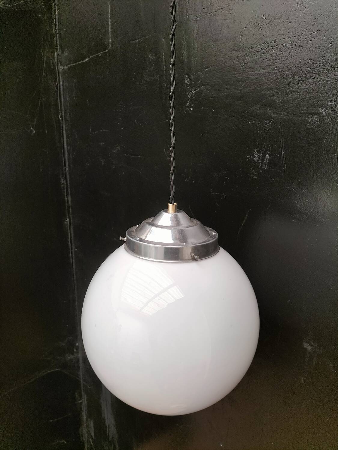Opaline ball pendant light