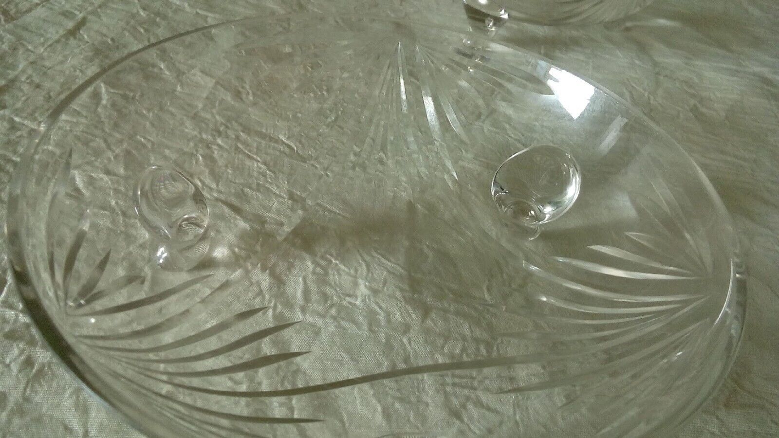 Dessert service salad bowl cut in crystal cut