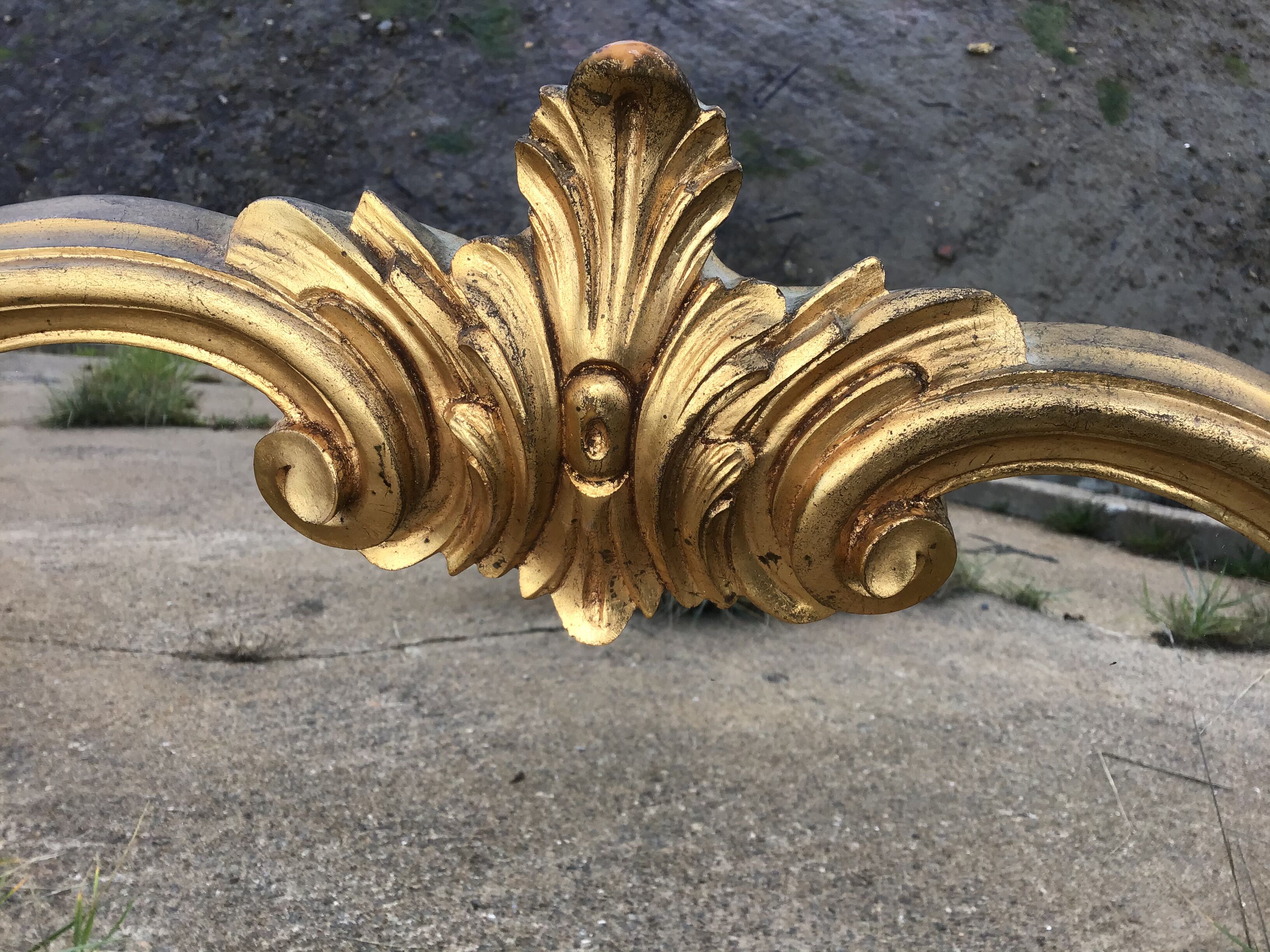 Large golden mirror baroque style 76x60cm