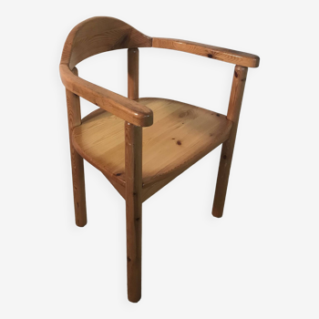 Fauteuil de bureau danois en pin massif par Rainer Daumiller