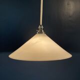 Truncated opaline pendant light from the 1920s