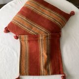Lot de 2 coussins carrés 100% coton imprimé brique