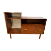 Mid Century Retro Teak Telephone Seat / Media Cabinet (Circa 1960)  A super