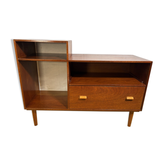 Mid Century Retro Teak Telephone Seat / Media Cabinet (Circa 1960)  A super