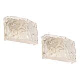 Pair of Murano glass wall sconces by Kaiser, Germany, 1970s.