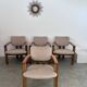 4 old armchairs Italian design chairs 70s vintage curved wood
