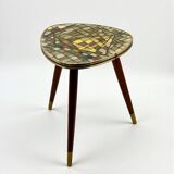 Petite table tripode italienne années 50 plateau mosaïque