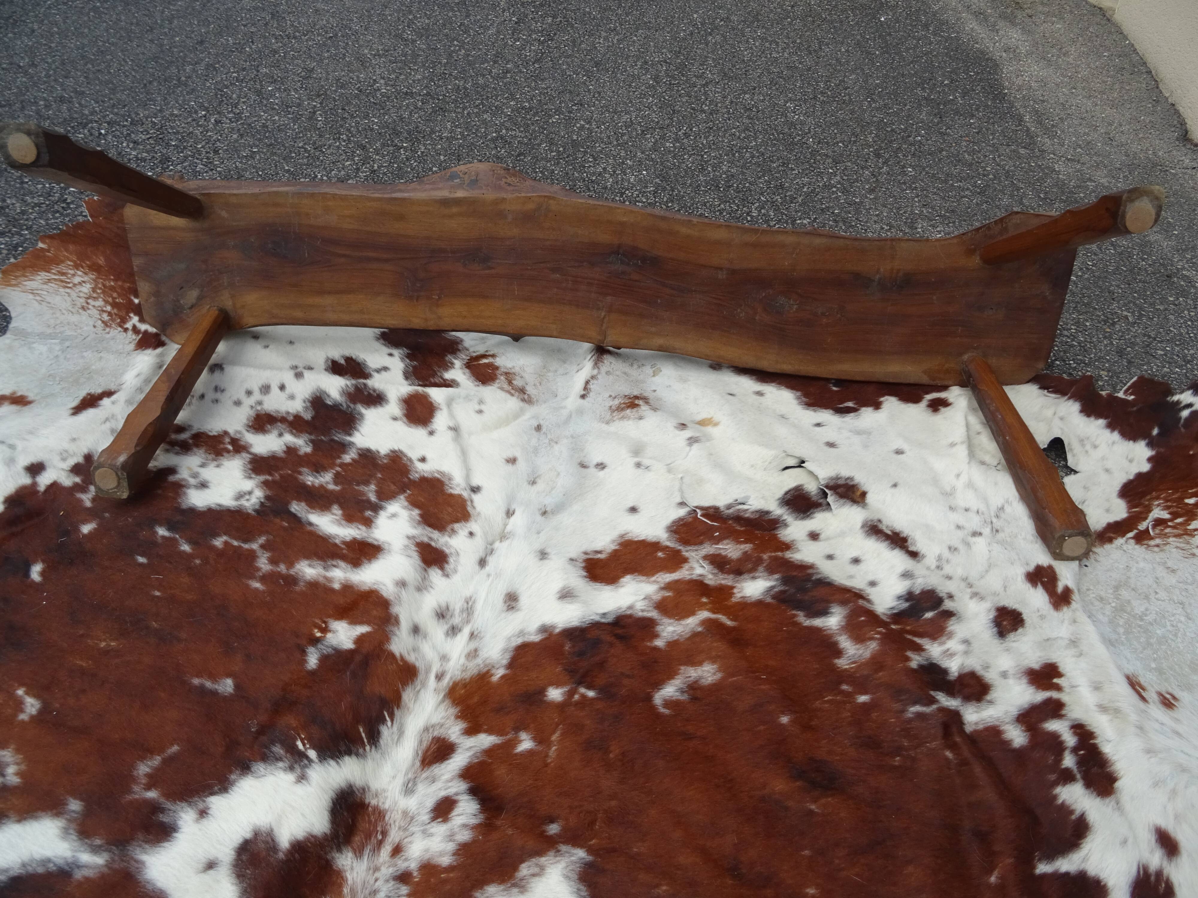 Brutalist bench in solid wood