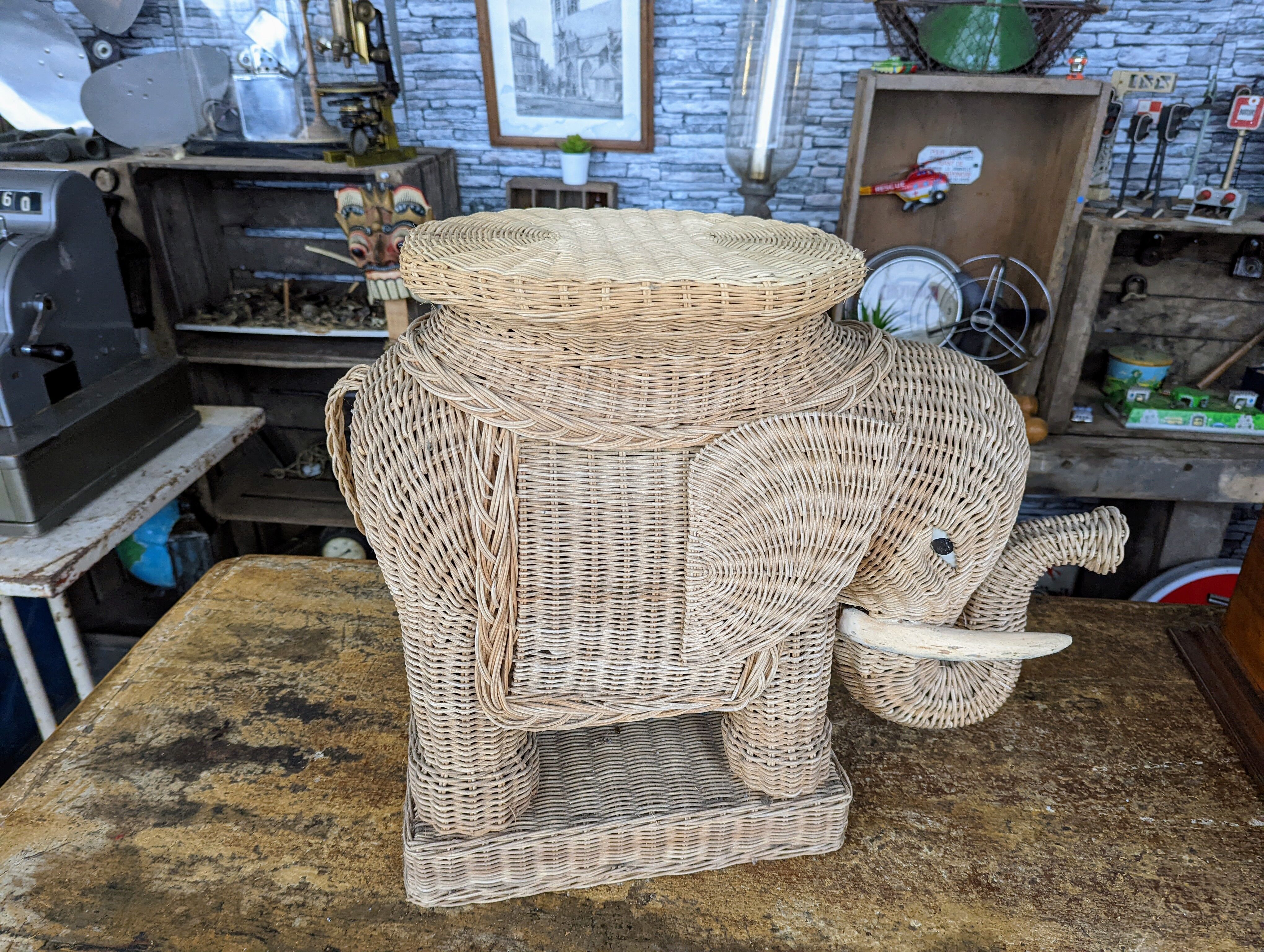 Vintage rattan coffee table