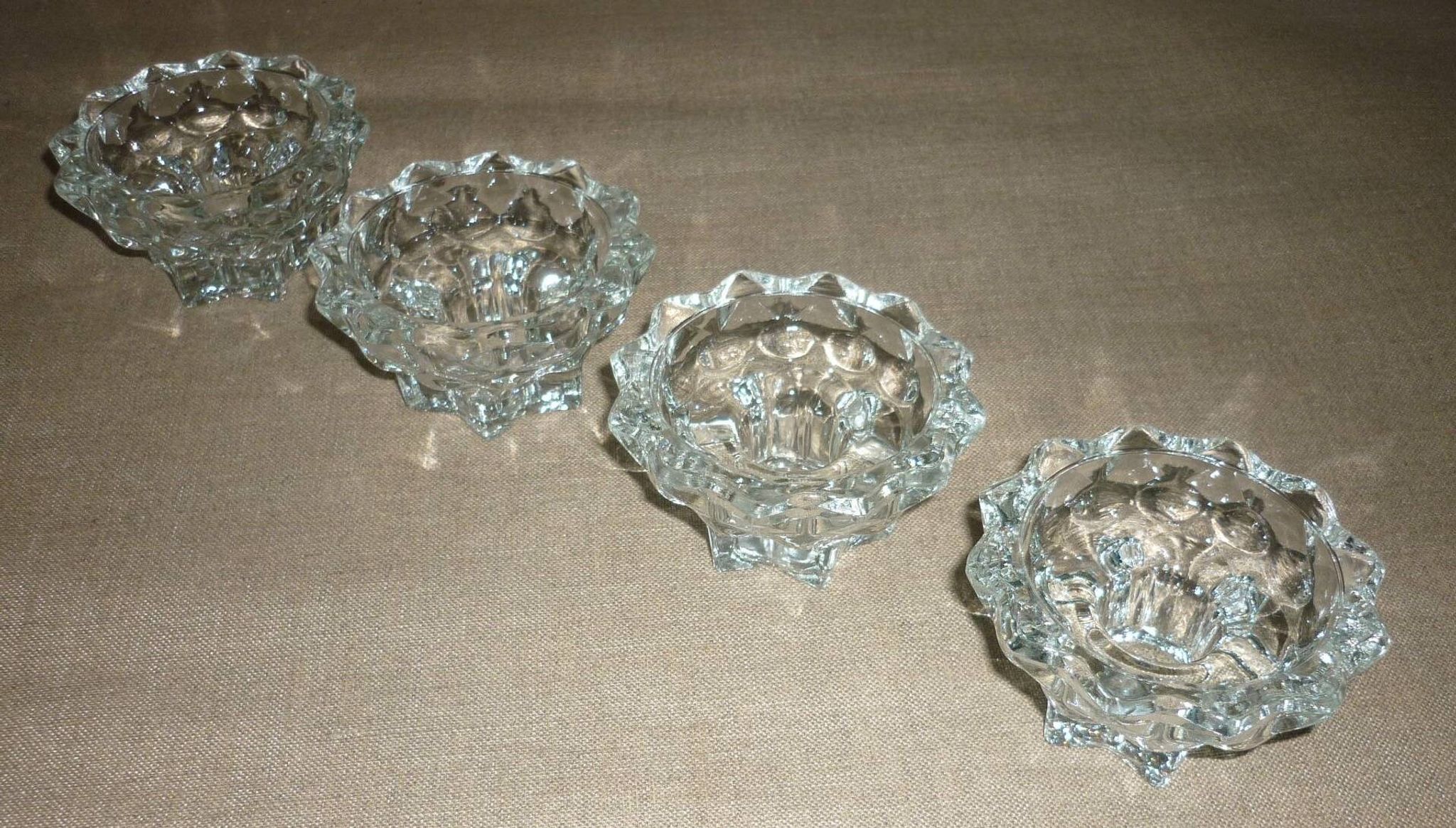Paire de 2 bougeoirs en cristal