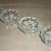 Paire de 2 bougeoirs en cristal