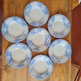 Set of seven hollow plates in iron earth