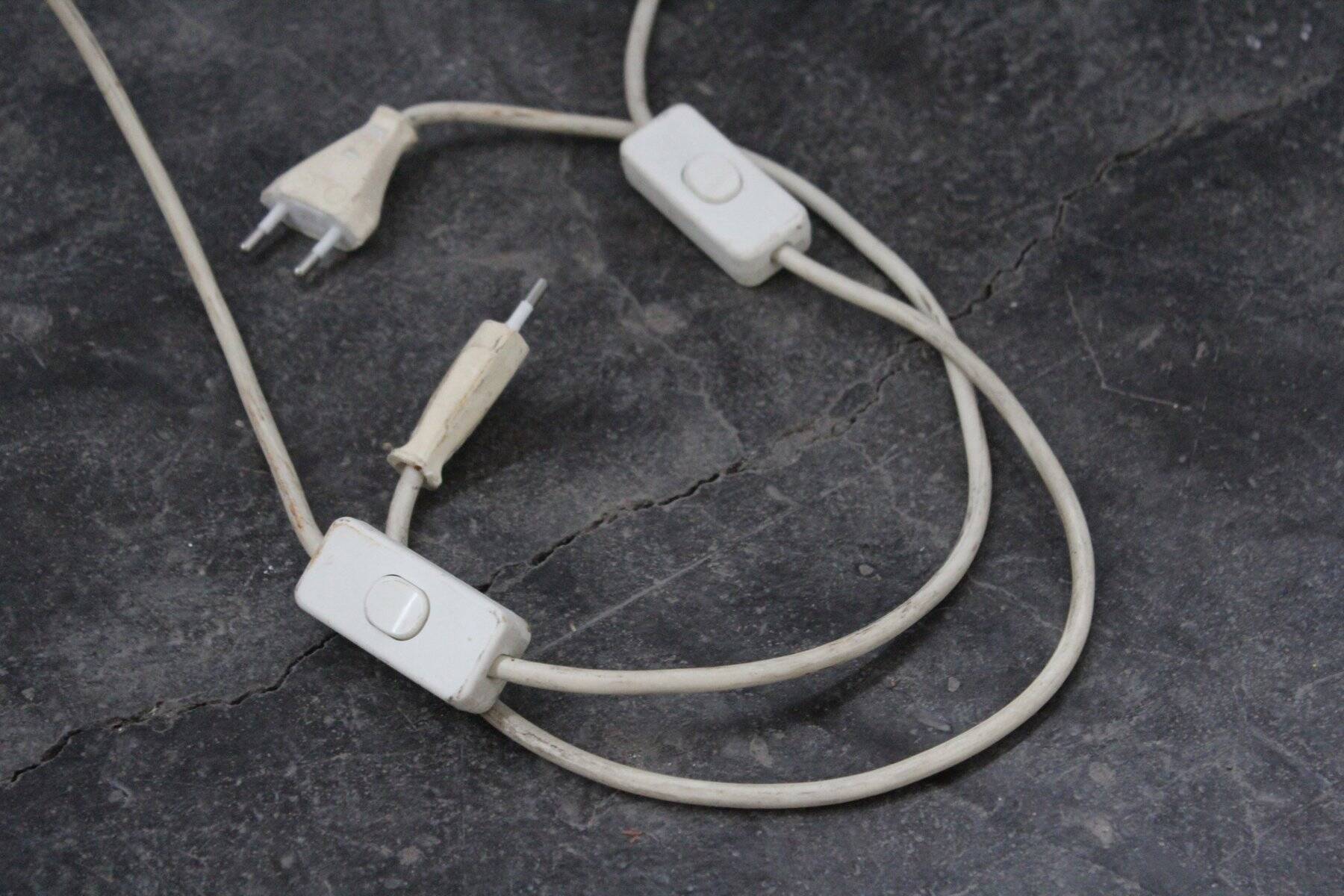 White Ceiling Lights, 1970s, Set of 2