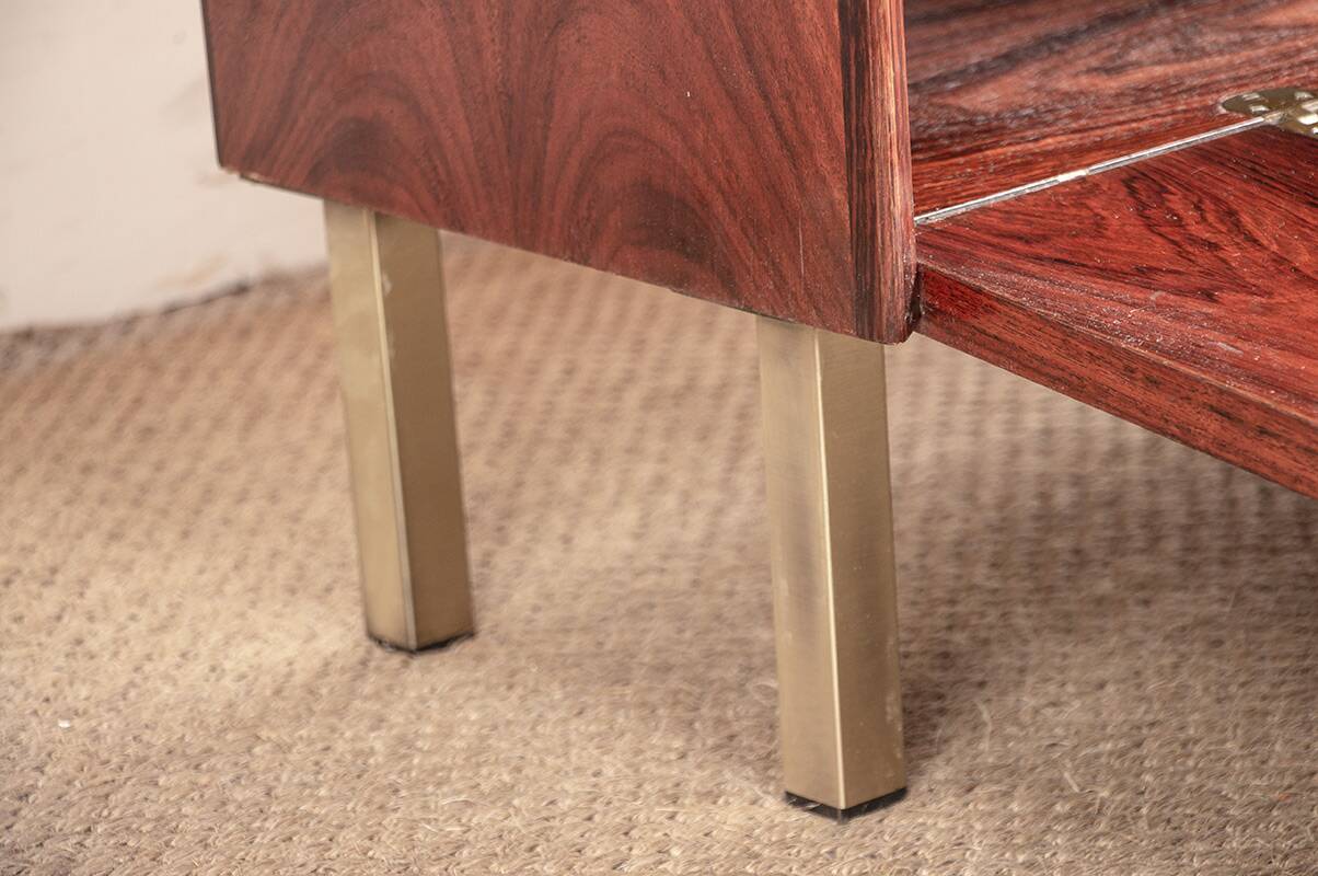 Shelf and bar furniture, Danish, in Rosewood and Brass, Erik Brouer 1960.