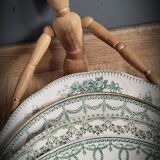 Set of 4 mismatched green plates