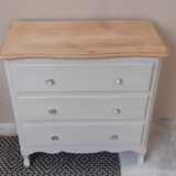 Wood and clay chest of drawers