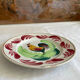 Flat plate old rooster earthenware Digoin Sarreguemines
