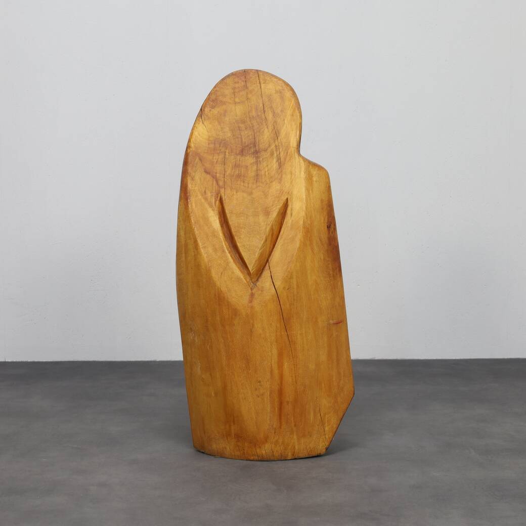 Sculpture Group “Family in Wood” by Roland Lavianne, 1970s