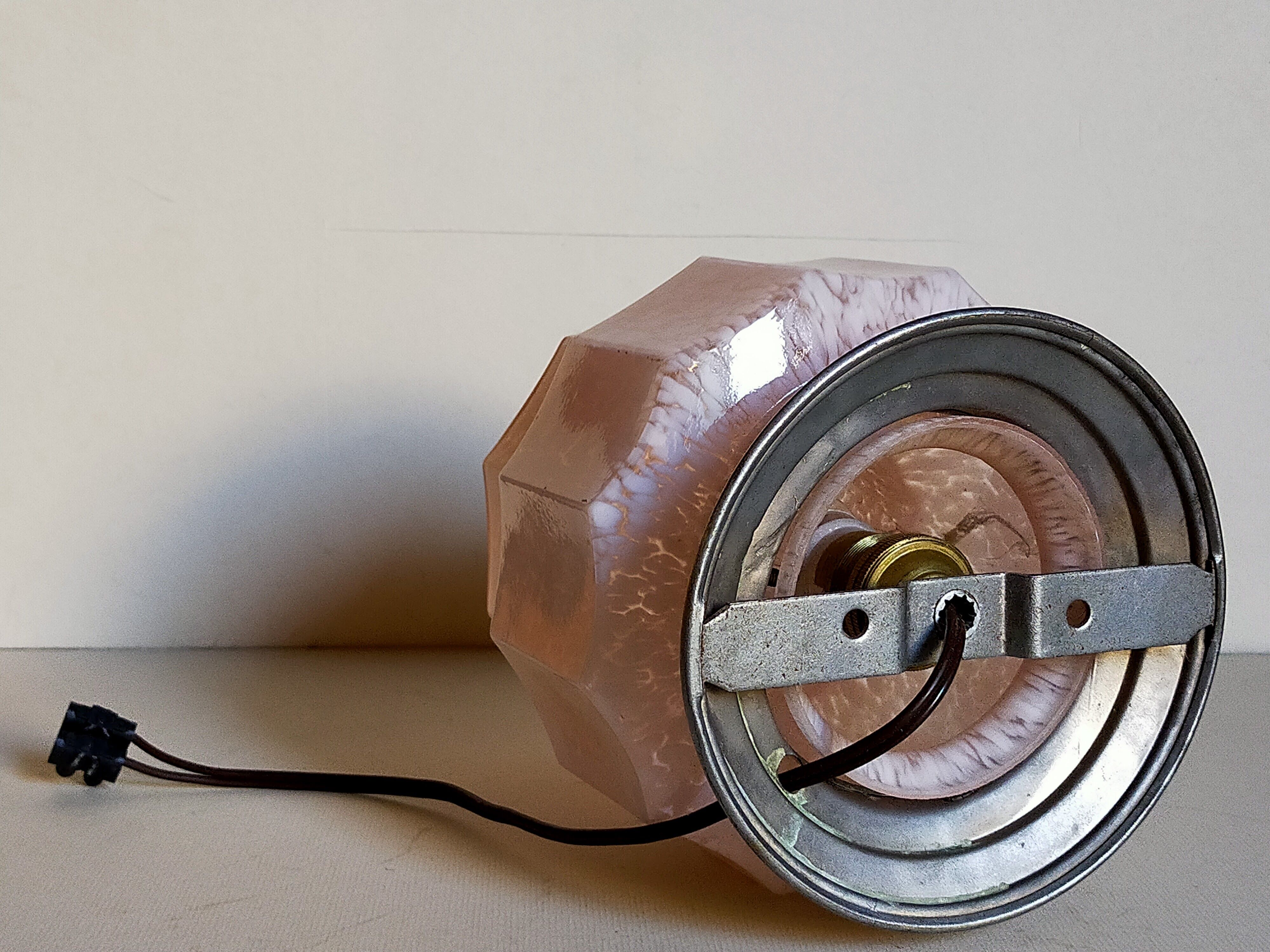 Clichy Glass Art Deco Ceiling Lamp 1925