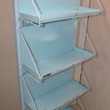 Rolling industrial metal display stand