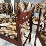 Set of 6 vintage Scandinavian chairs from the 1970s