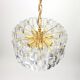 Superb brass and crystal glass light fixture Palazzo, Kalmar, Austria, 1970.