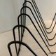 Magazine holder, black metal in Z, 1970