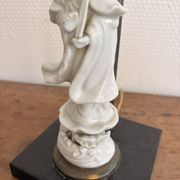 Ancient Guan Yin Lamp Base White Porcelain China Asian Goddess