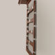 Vintage Wooden wall coat rack with hat shelf, 1960s