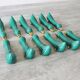 12 Old Duck Knife Holders in Green Ceramic