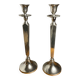 Pair of silver-plated candlesticks