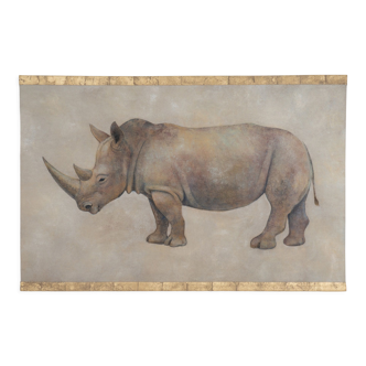 Painted canvas, Rhinoceros, Contemporary work