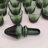 Bouteille et 16 verres de  Murano