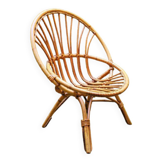 Rattan children's armchair