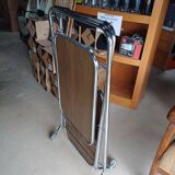 1970s chrome rolling bar trolley