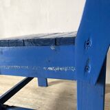 Chaise enfant en bois bleu
