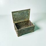 Maison Baguès silver-plated faux bamboo box, France, circa 1960s