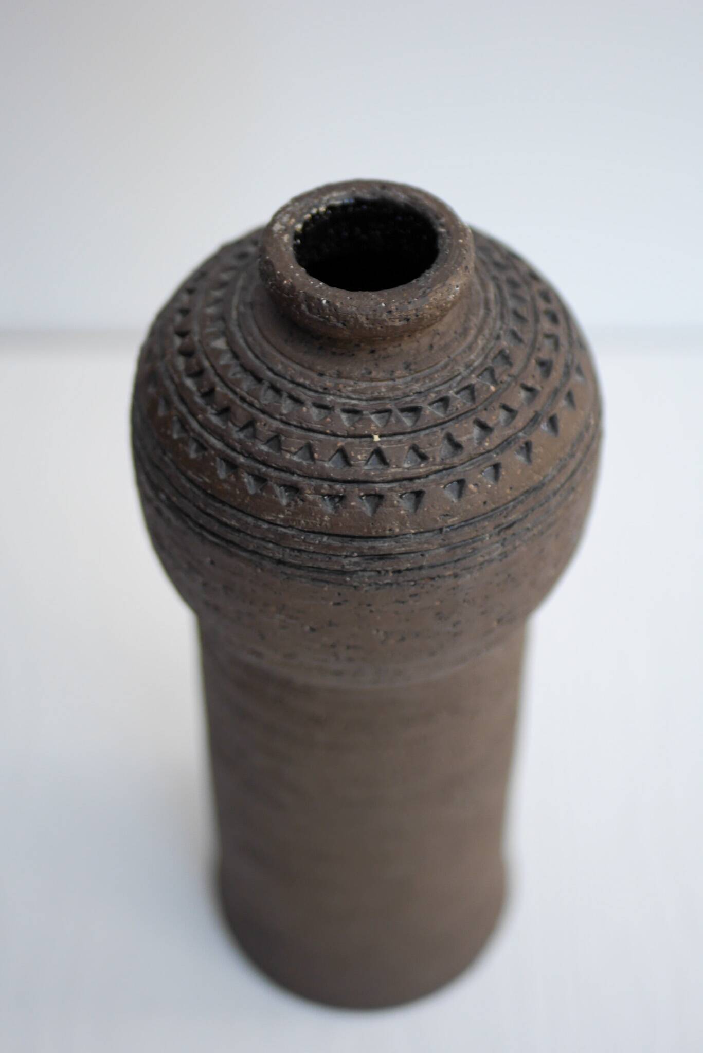 Modernist, earthenware ceramic vase by Inger Persson for Rörstrand, Sweden