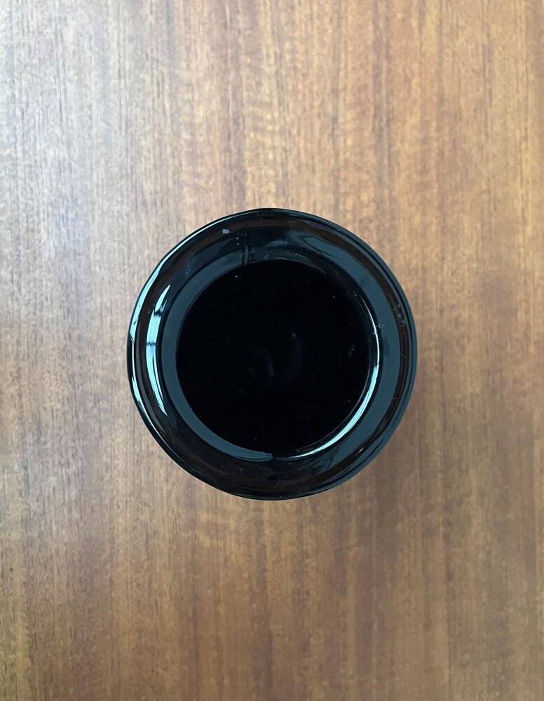 Postmodern black art glass vase by Hans Jürgen Richartz for the Richartz art collection, 1980s.