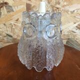 Old suspension glass molded shape flowers 70s vintage