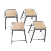 Ensemble de 4 tabourets industriels