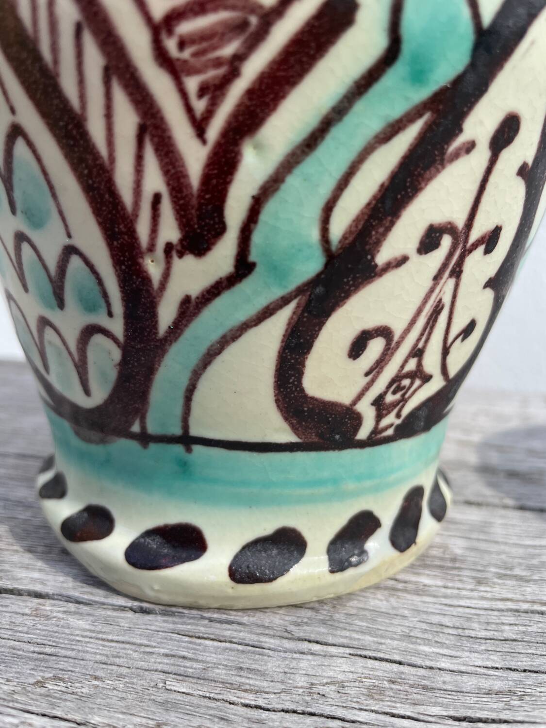 Antique Punter ceramic jar